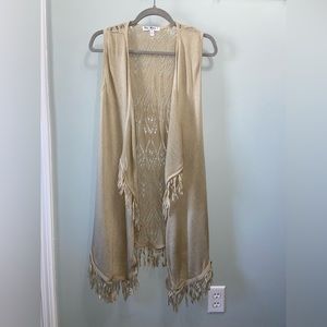 Say What? New York Women’s Tan Vest Size Medium